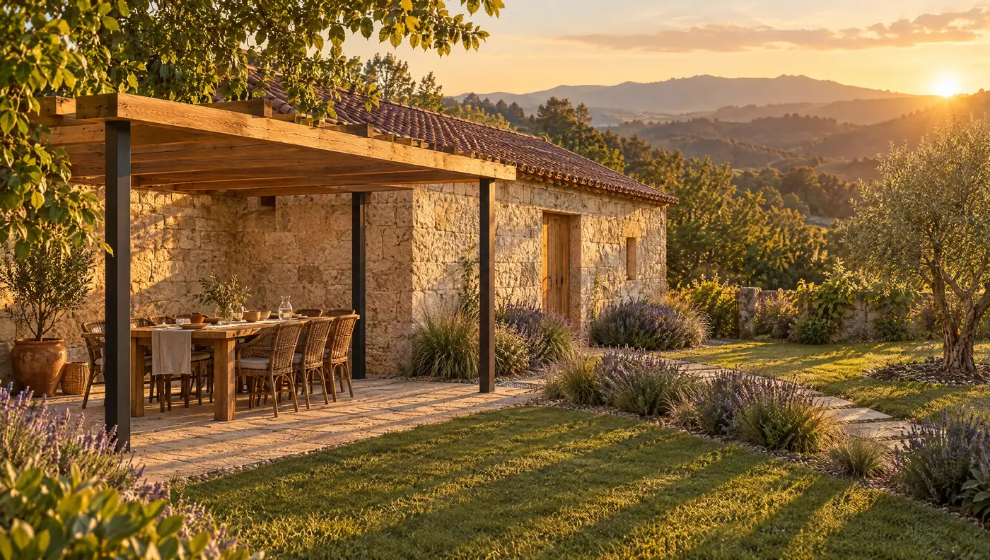 La pérgola al atardecer · imagen de proyecto