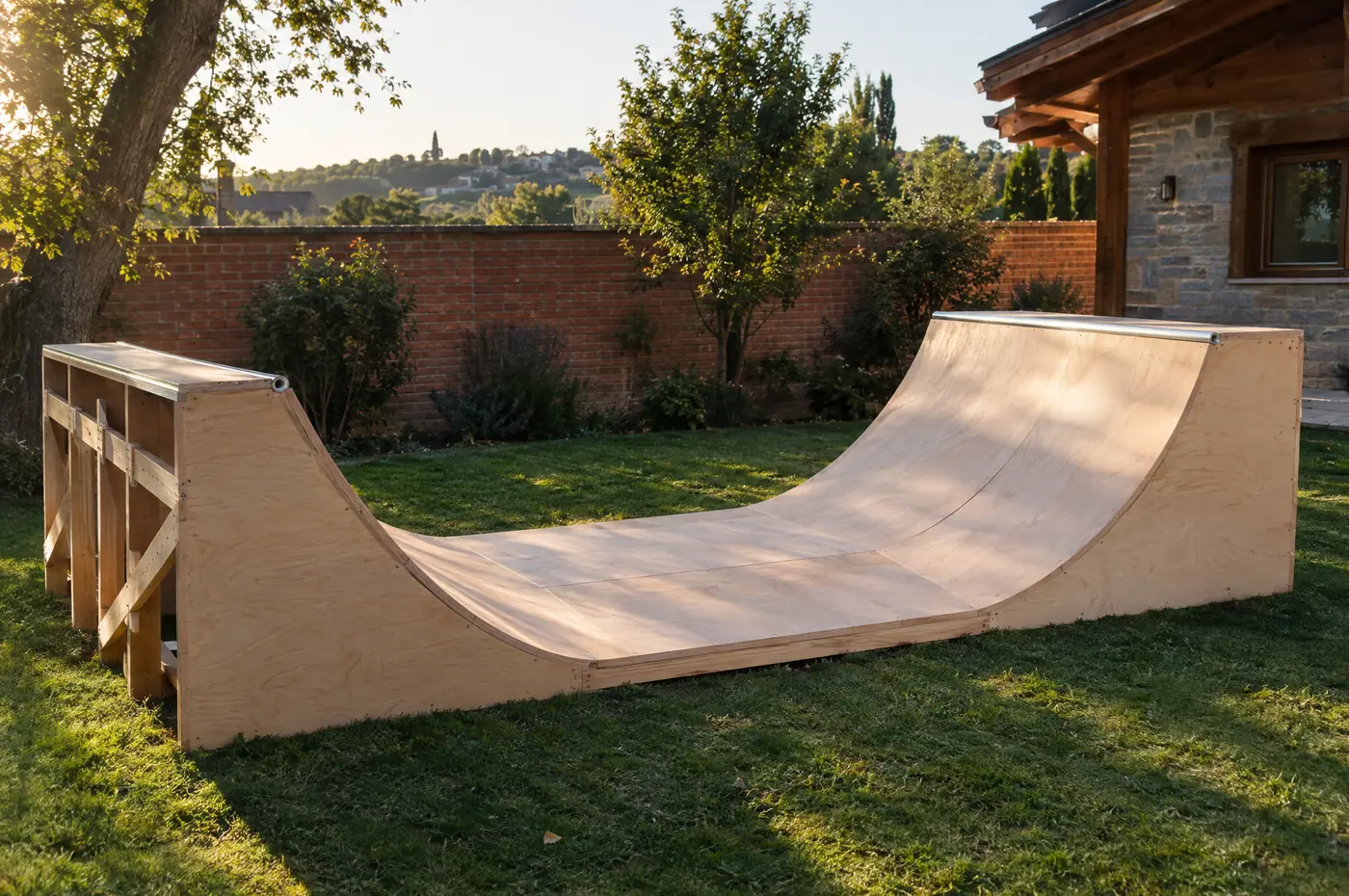 Mini ramp de abedul en un jardín · imagen de proyecto